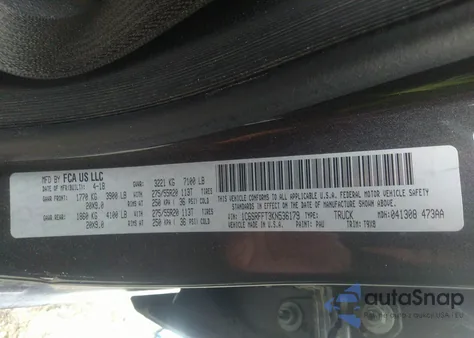 2019 Ram 1500 Big Horn/Lone Star z USA, uszkodzony, nr VIN 1C6SRFFT3KN536179